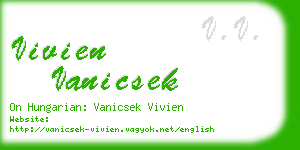 vivien vanicsek business card